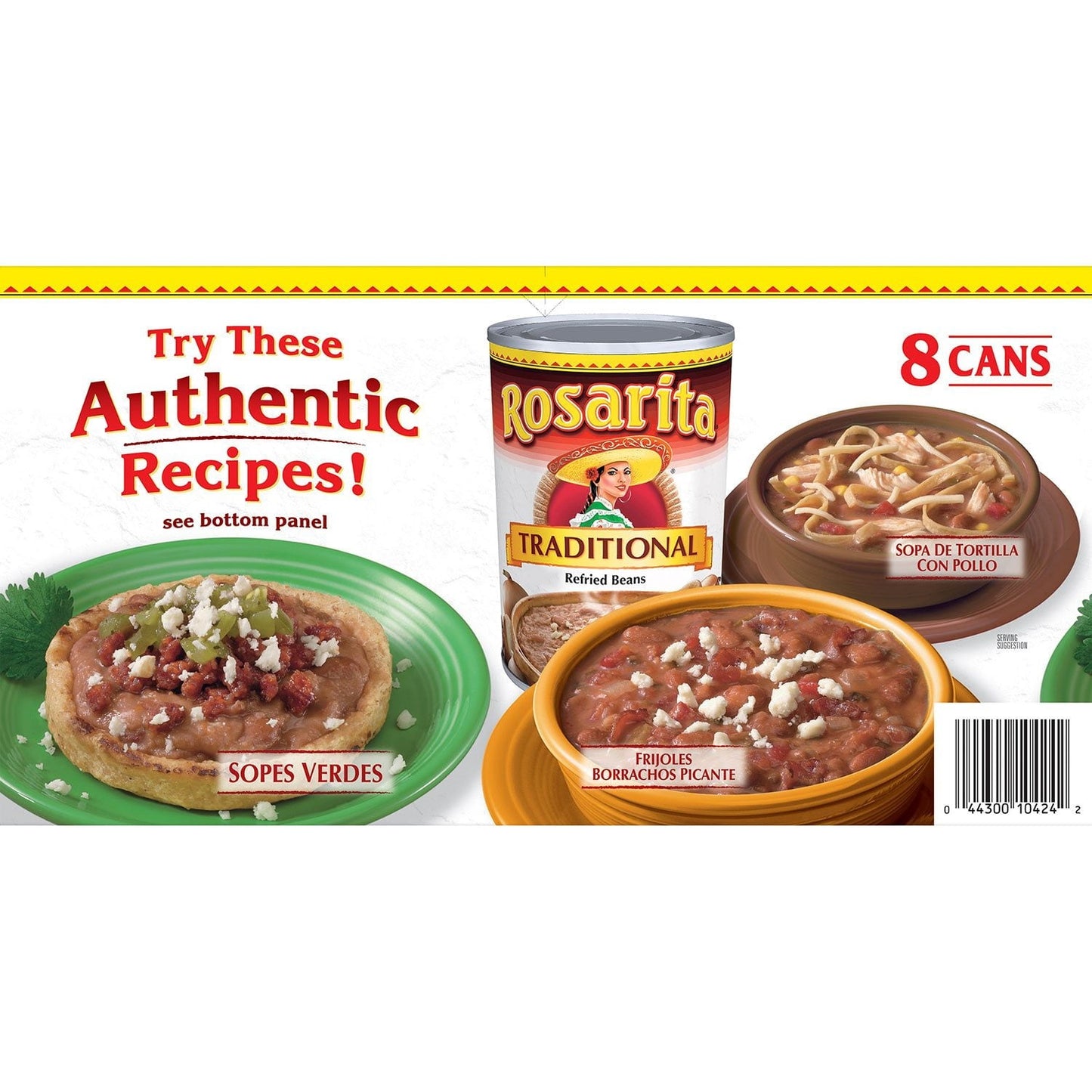 Rosarita Traditional Refried Beans, 8 pk.