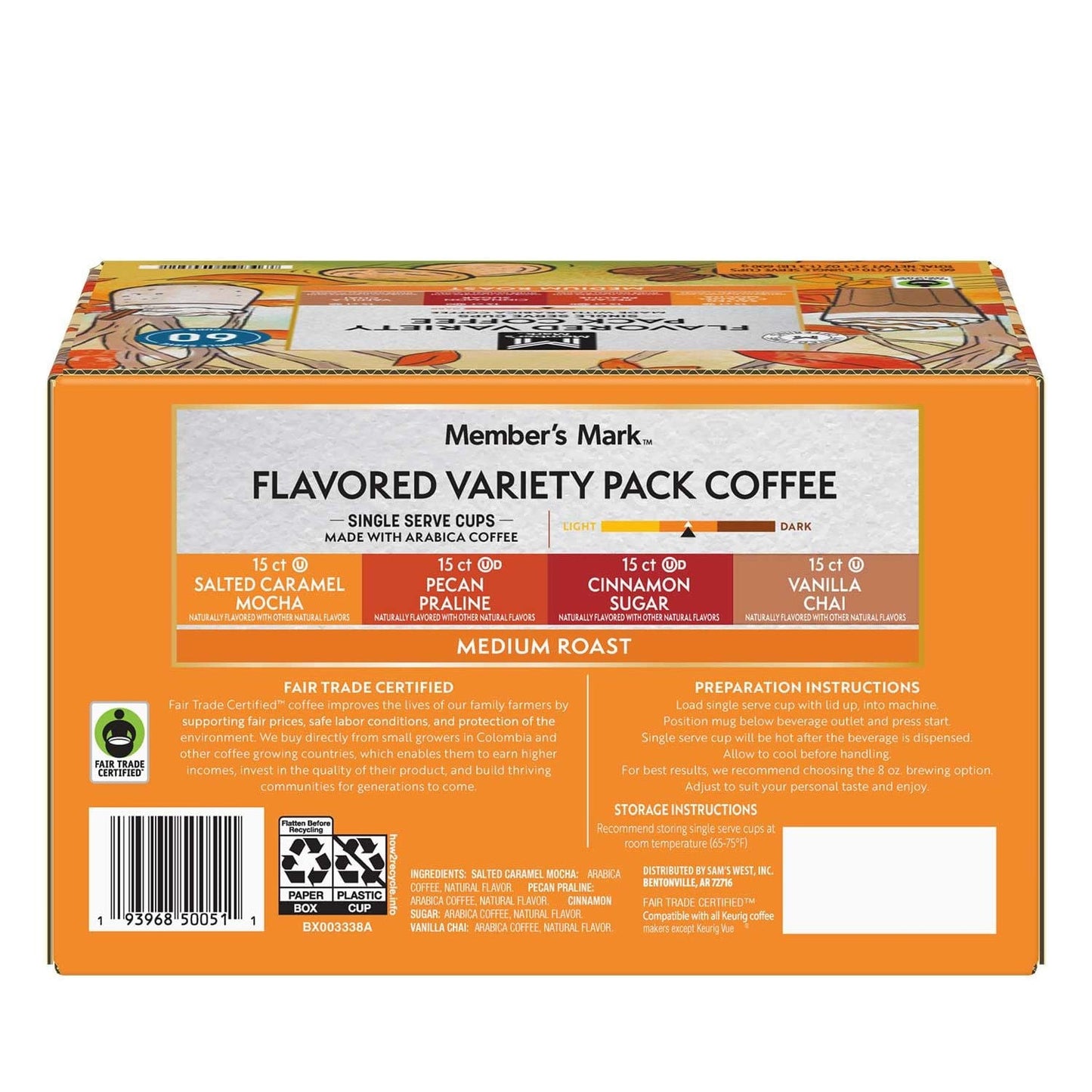 Member's Mark Medium Roast Fall Flavored Coffee Pods, Variety Pack, 60 ct.