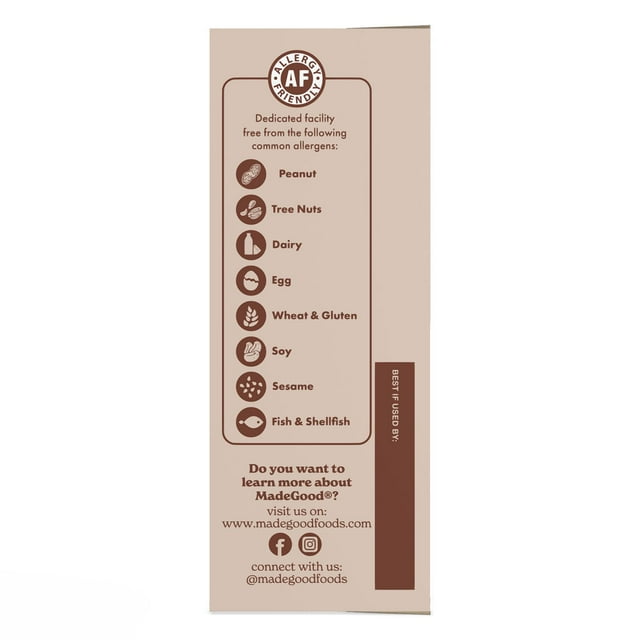MadeGood Chocolate Chip Bars – 0.85 oz each, 24-Count Pack