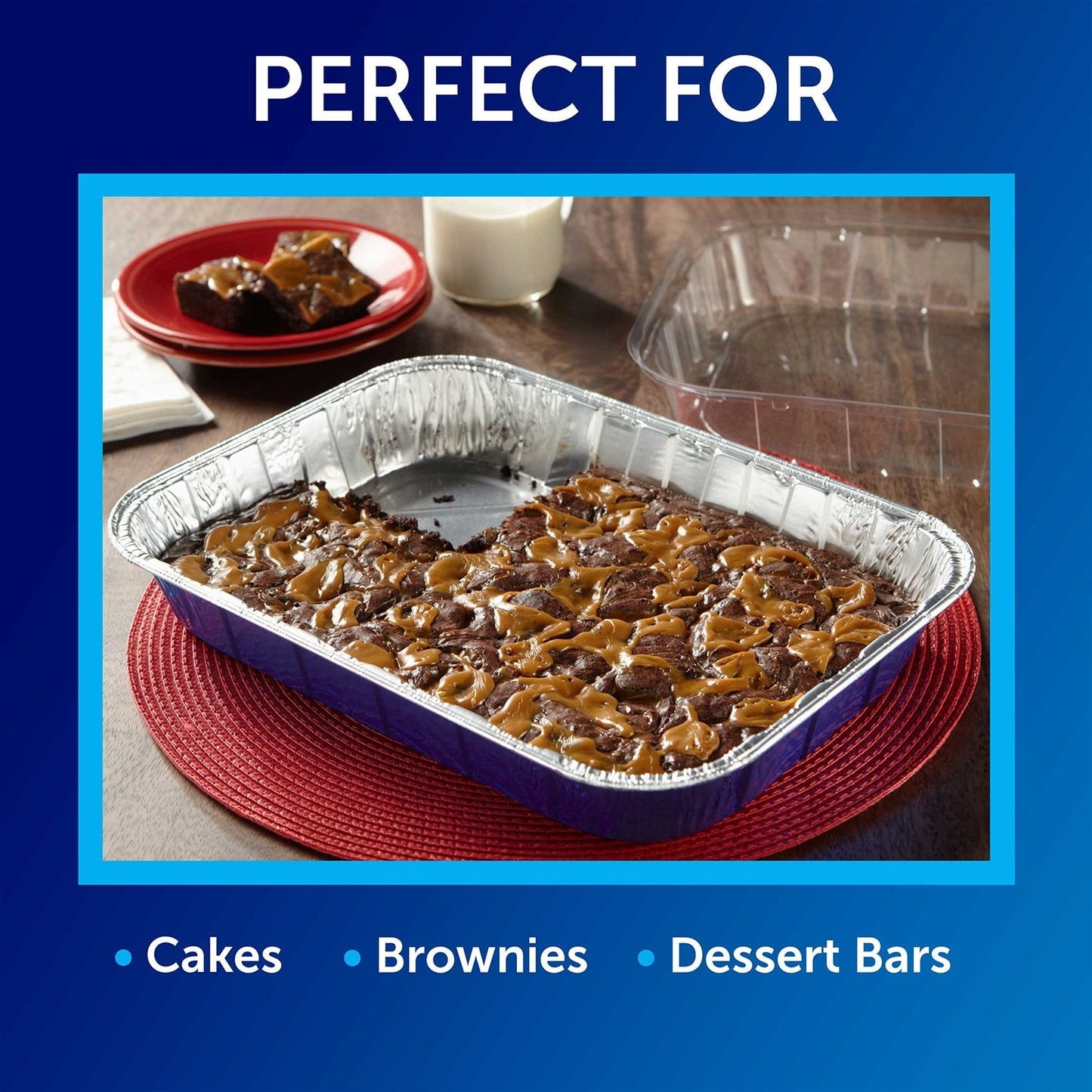 Reynolds Kitchens 13" x 9" Aluminum Cake Pans with Lids, 6 ct.