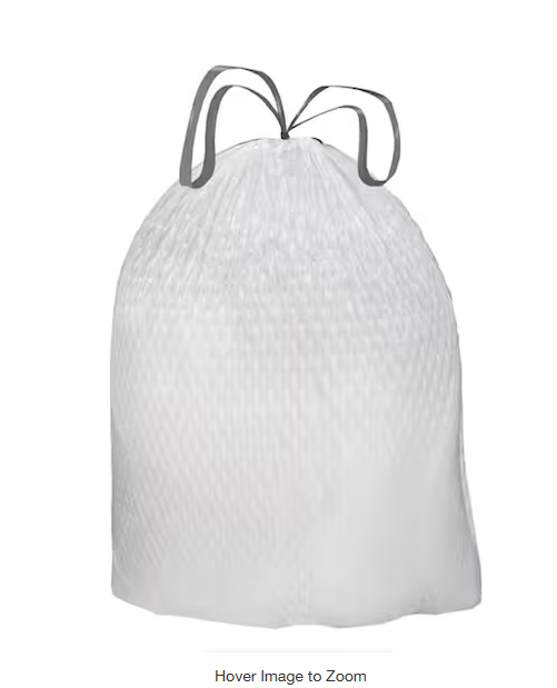 13 Gallon Flex Drawstring Unscented Tall Kitchen Trash Bags with 20% Post-Consumer Recycled Materials (20-Count)