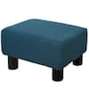 HOMCOM 15.75" Dark Blue Bench with Linen Fabric & Lightweight Design – Model 833-666V80BU