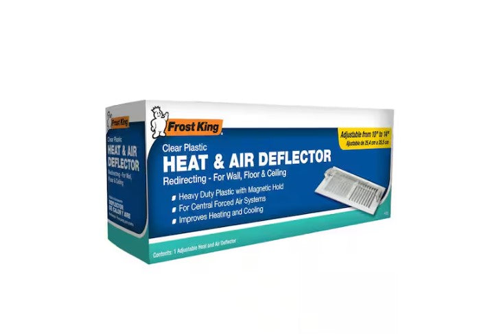 Heat And Air Deflector Frost King Floor Vent Magnetic Durable Adjustable Size