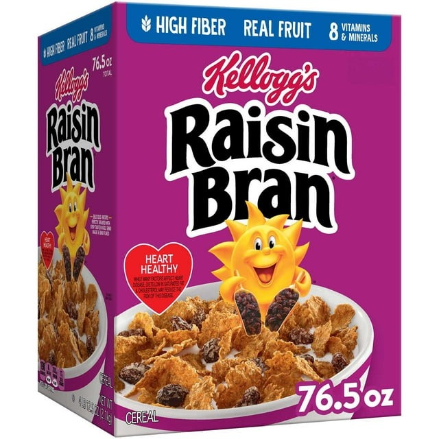 Kellogg’s Raisin Bran Breakfast Cereal – 76.5 oz