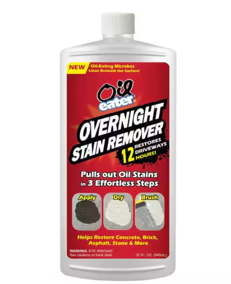 Overnight Stain Remover for Cleaning Oil Stains on Concrete, Driveway, 32 Oz