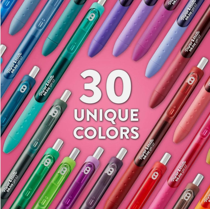 Paper Mate Gel Pen Fine Point Black Ink Pens 0.5mm Fine Tip Ergonomic Com 12 Pens