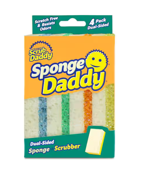 Sponge Daddy Dual Sided Sponge (4-Pack)
