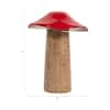 Liv & Skye Red 5 in. x 6 in. Wood Cylinder Toadstool Mushroom Figurine – Model #18275-01