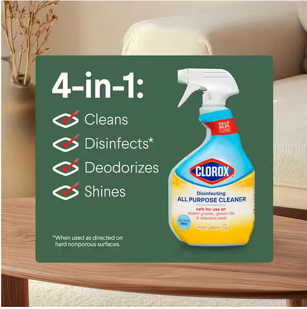 32 oz. Crisp Lemon Scent Bleach Free Disinfecting All-Purpose Cleaner Spray