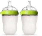 Comotomo Baby Bottle Set, Green - 8oz (2 Pack)