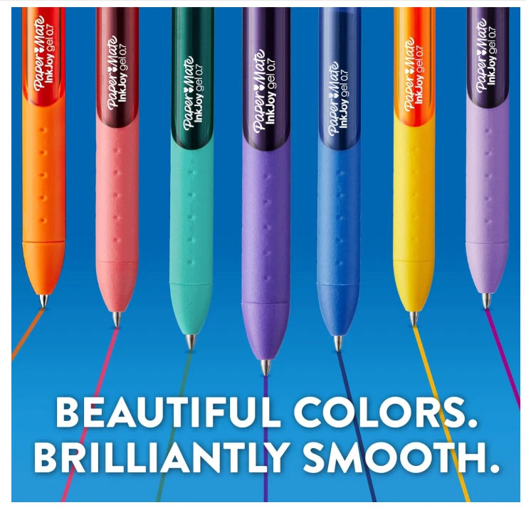 Paper Mate InkJoy Gel Pen, Fine Point, Dark Blue, Box of 12