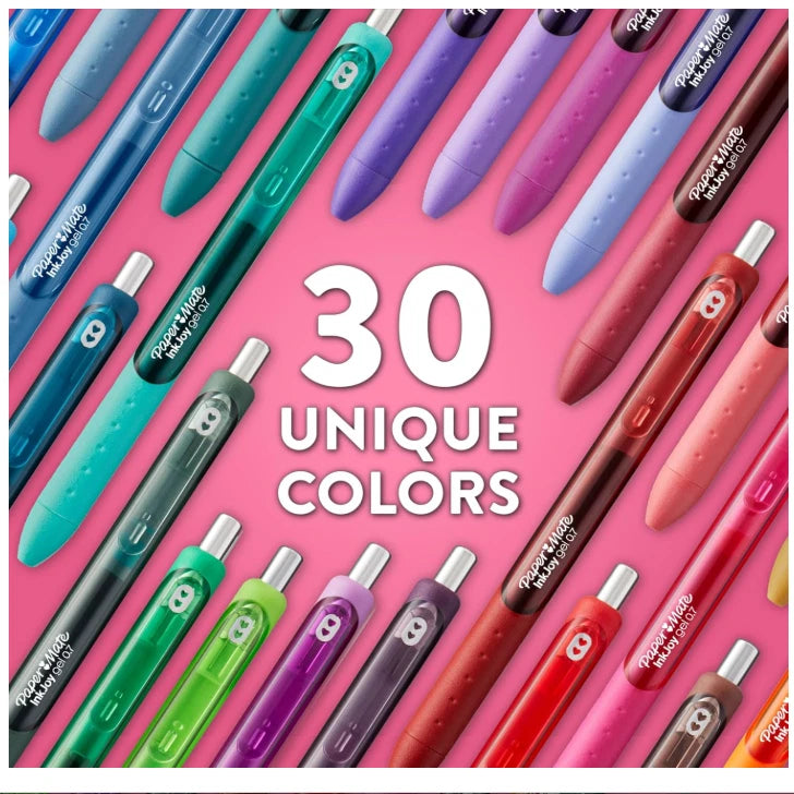 Paper Mate InkJoy Gel Pen, Fine Point, Dark Blue, Box of 12