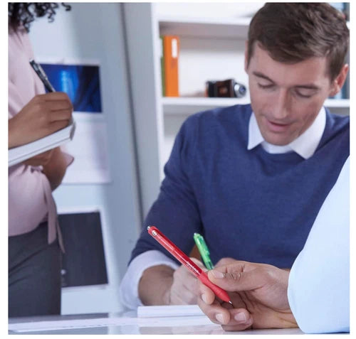 Paper Mate InkJoy Gel Pen, Fine Point, Dark Blue, Box of 12