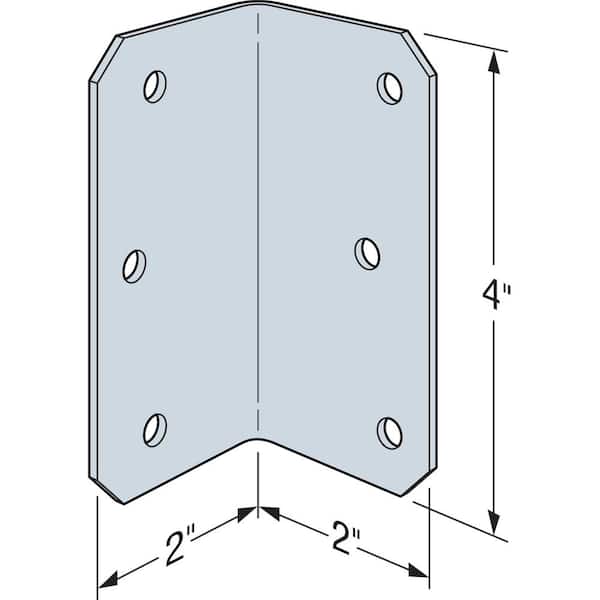 Simpson Strong-Tie ML24Z 12-Gauge ZMAX Medium L-Angle – 2 in. × 4 in.