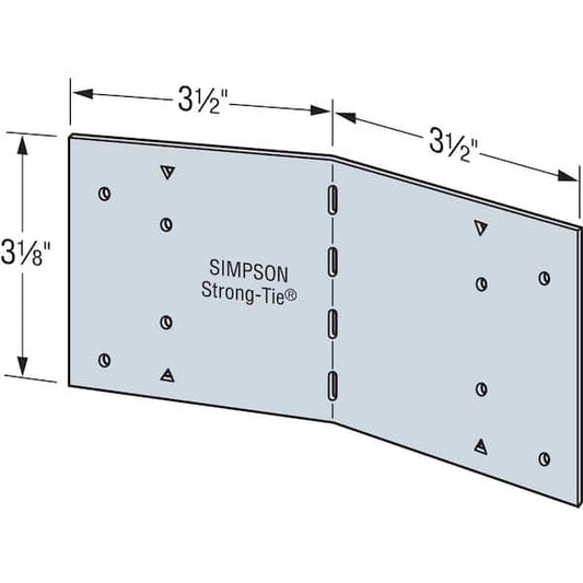Simpson Strong-Tie TJC37 Adjustable Jack Truss Connector – 3-1/8" x 7", G90 Galvanized Steel