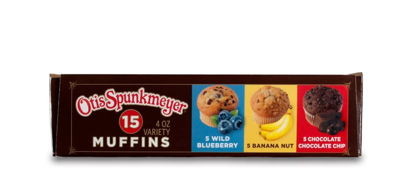 Otis Spunkmeyer Variety Pack Muffins, 4 oz., 15 pk.