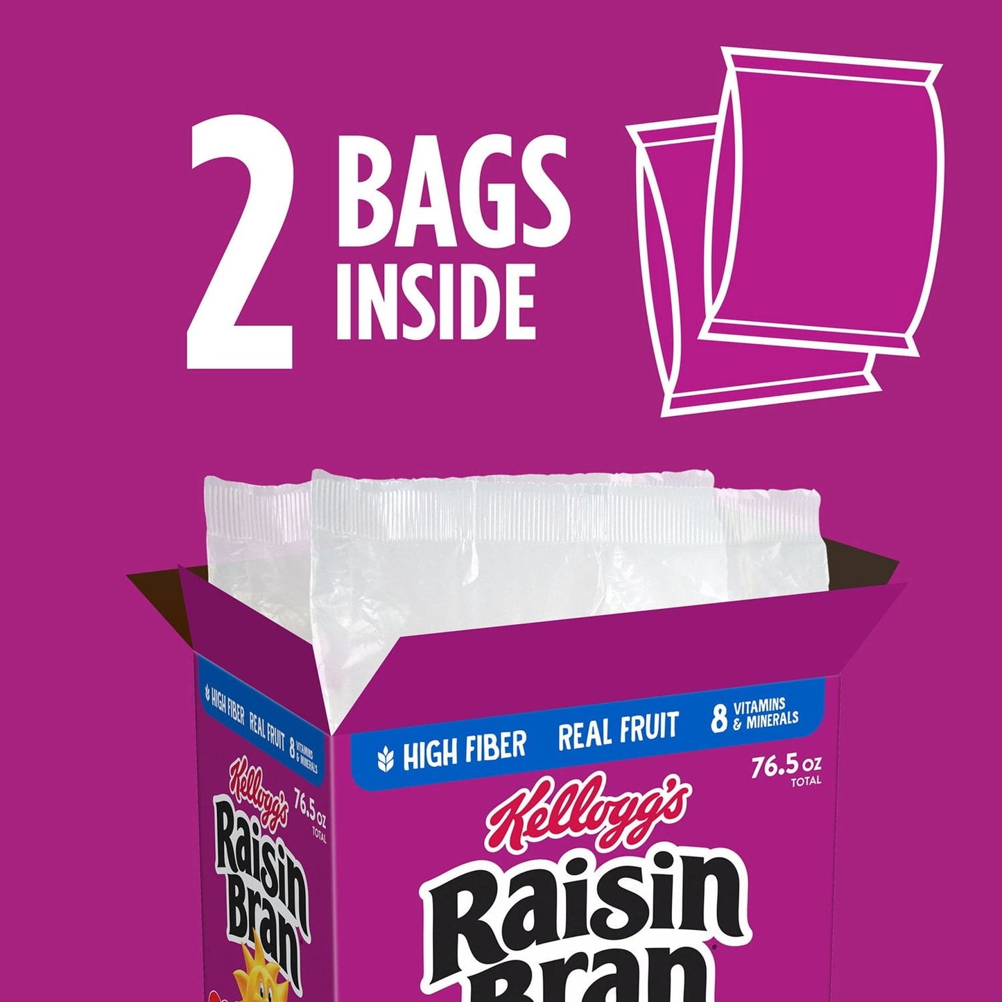 Kellogg’s Raisin Bran Breakfast Cereal – 76.5 oz
