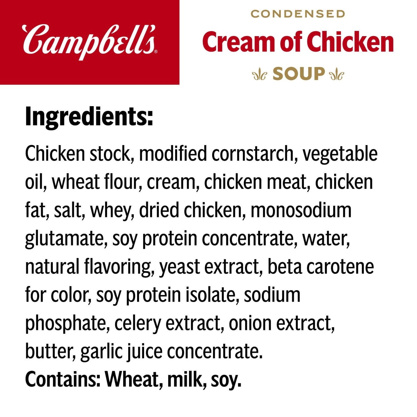Campbell’s Condensed Cream of Chicken Soup – 10.5 oz Can