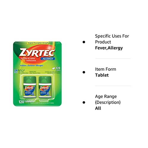 Zyrtec Tablets, 10 Mg (120 Count)