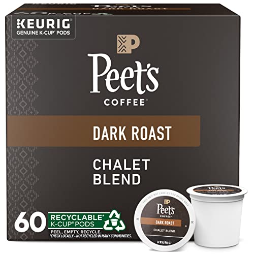 Peet's Coffee, Dark Roast K-Cup Pods for Keurig Brewers - Major Dickason's Blend 60 Count (6 Boxes of 10 K-Cup Pods) Packaging May Vary