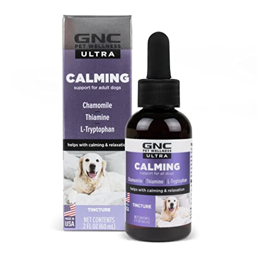 GNC Ultra for Pets Calming Oil Tincture for Dogs, 2 fl. oz | Calming Drops for Dogs | Dog Supplements for Anxiety Supplements for Pets with Stress | Dog Supplements