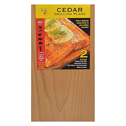 TrueFire 7.25 x 12" Cedar Grilling Planks for Adding Smoky Flavor to Salmon, Seafood, Beef, Poultry & Veggies, Western Red Cedar, (24-pack)