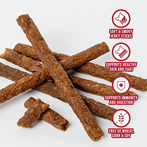 Wild Ranger Jerky Dog Treats - Premium All Natural Soft Jerky Chew Sticks for Dogs - Healthy, Natural, Grain Free Dog Treats Made in The USA