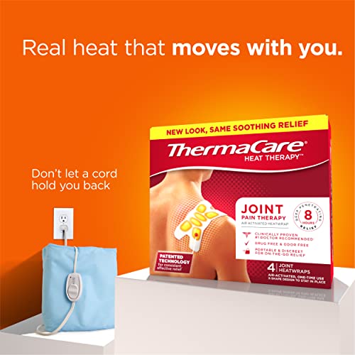 ThermaCare Portable Heating Pad, Joint and Muscle Pain Relief Patches, Multi-Purpose Heat Wraps, 8 Count