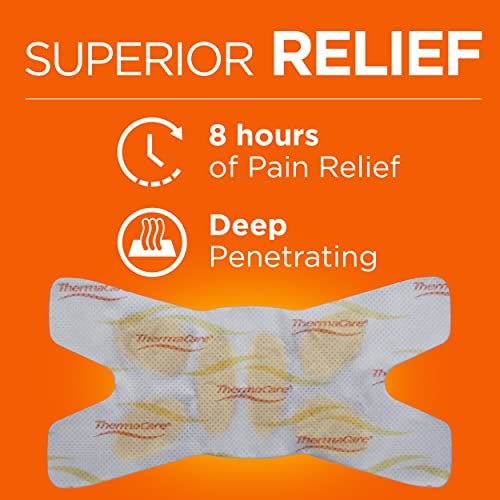 ThermaCare Portable Heating Pad, Joint and Muscle Pain Relief Patches, Multi-Purpose Heat Wraps, 8 Count