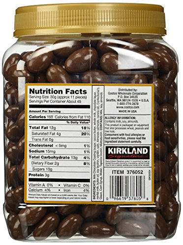 Kirkland Signature Milk Chocolate Roasted Almonds, 48 Ounce