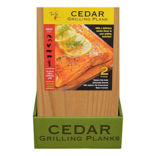 TrueFire 7.25 x 12" Cedar Grilling Planks for Adding Smoky Flavor to Salmon, Seafood, Beef, Poultry & Veggies, Western Red Cedar, (24-pack)