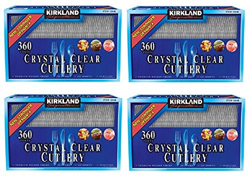 Kirkland Signature Crystal Clear Cutlery - 360 ct (4 Pack)