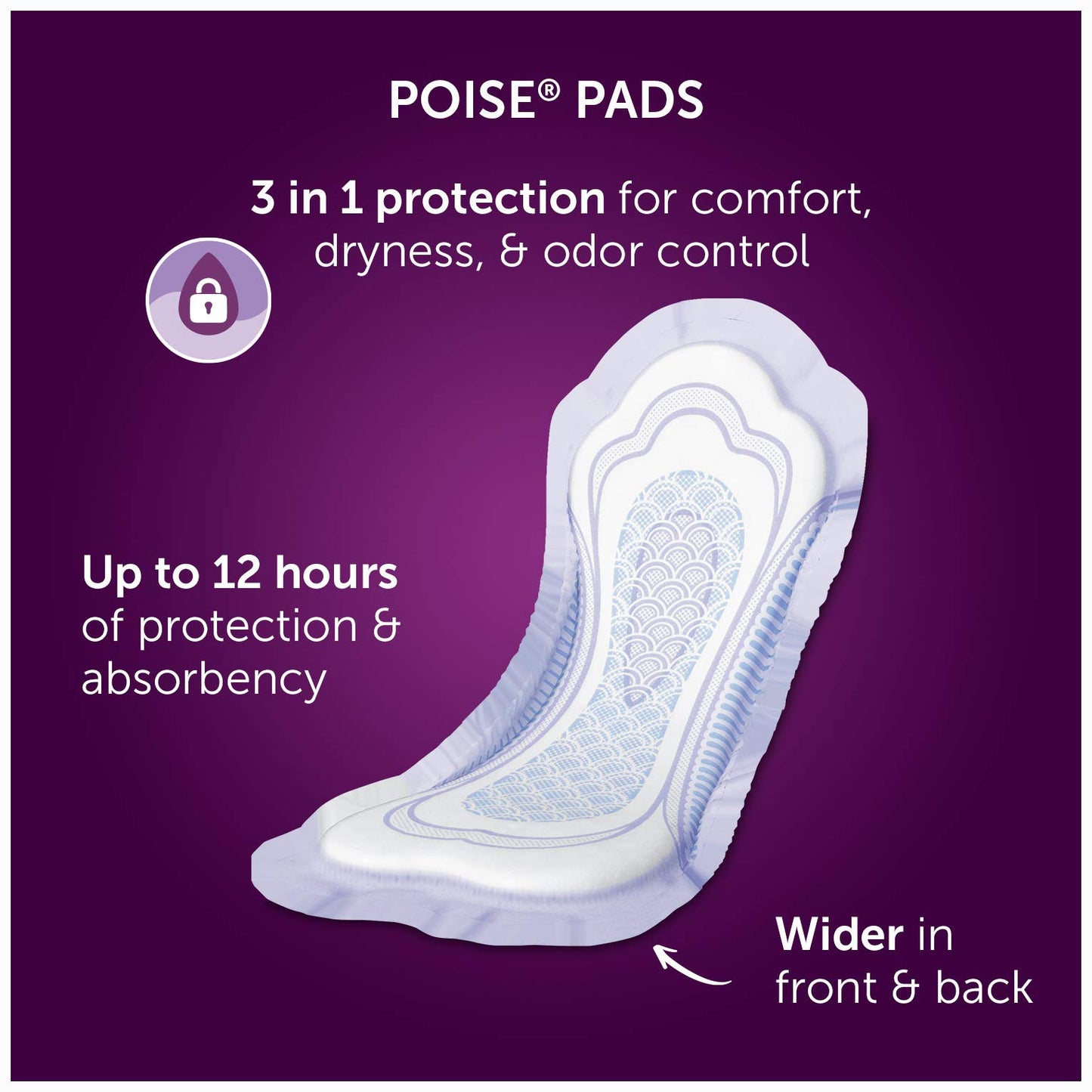 Poise Incontinence Pads, Maximum Absorbency, Long, (Packaging May Vary) 39 Count (Pack of 4)